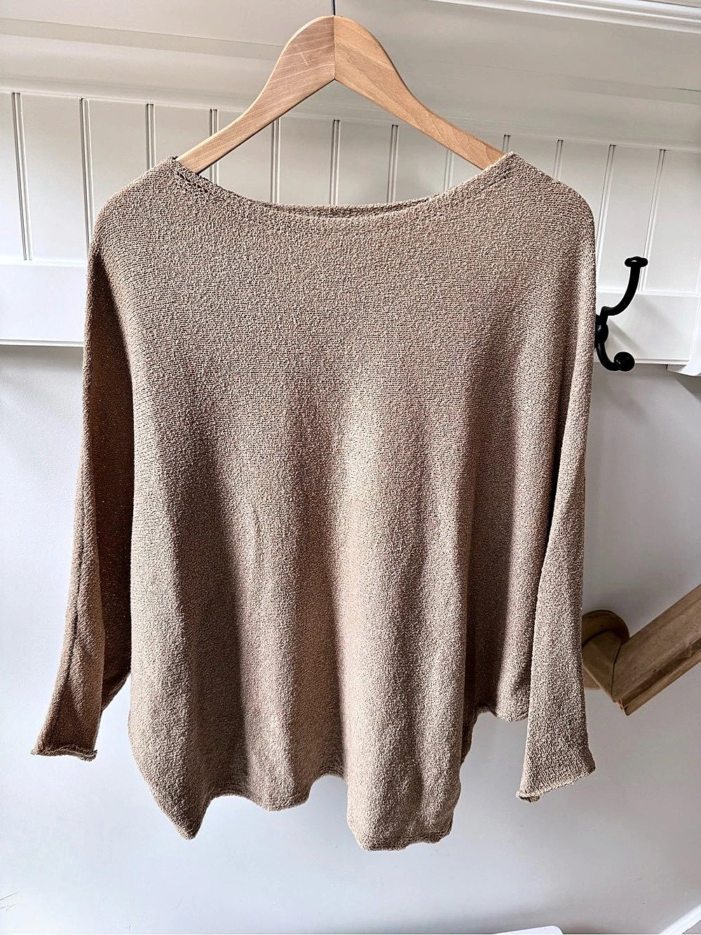 Pink Lily Long Sleeve Brown Top Like New size XS/S